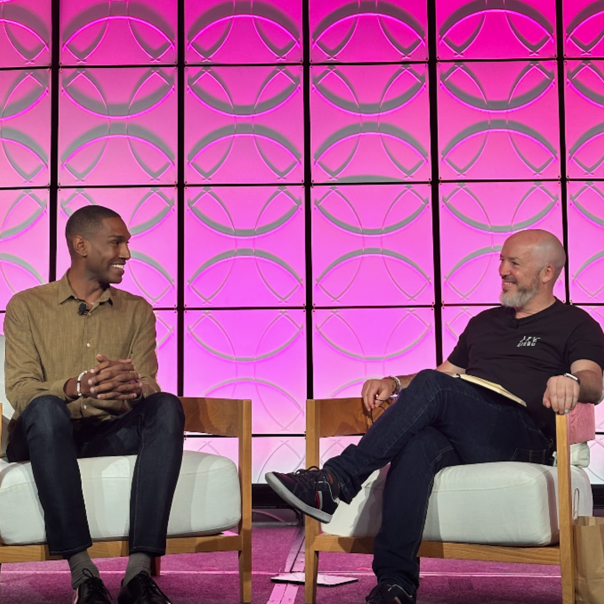 Rob Godwin speaking with leaders at an industry panel