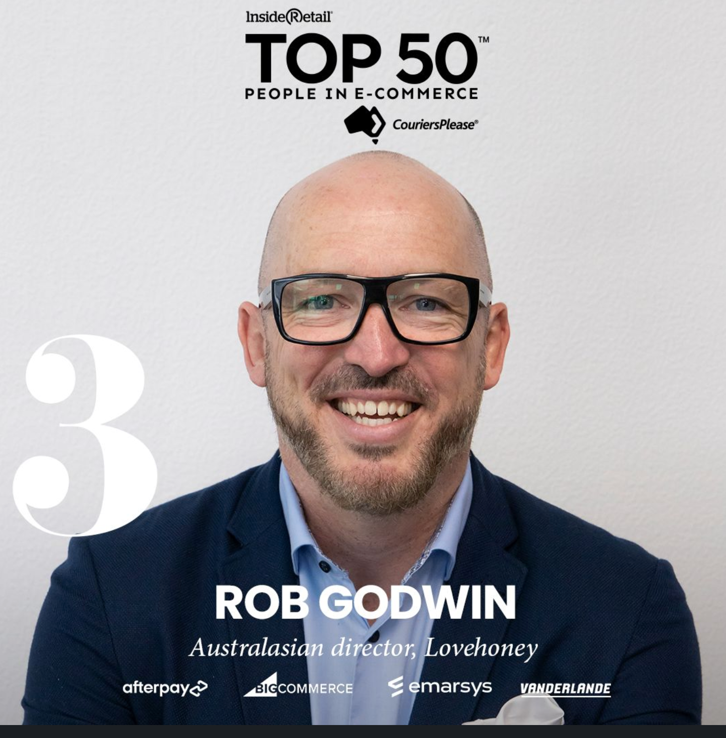 Inside Retail Top 50 People in Ecommerce, Rob Godwin at number 3
