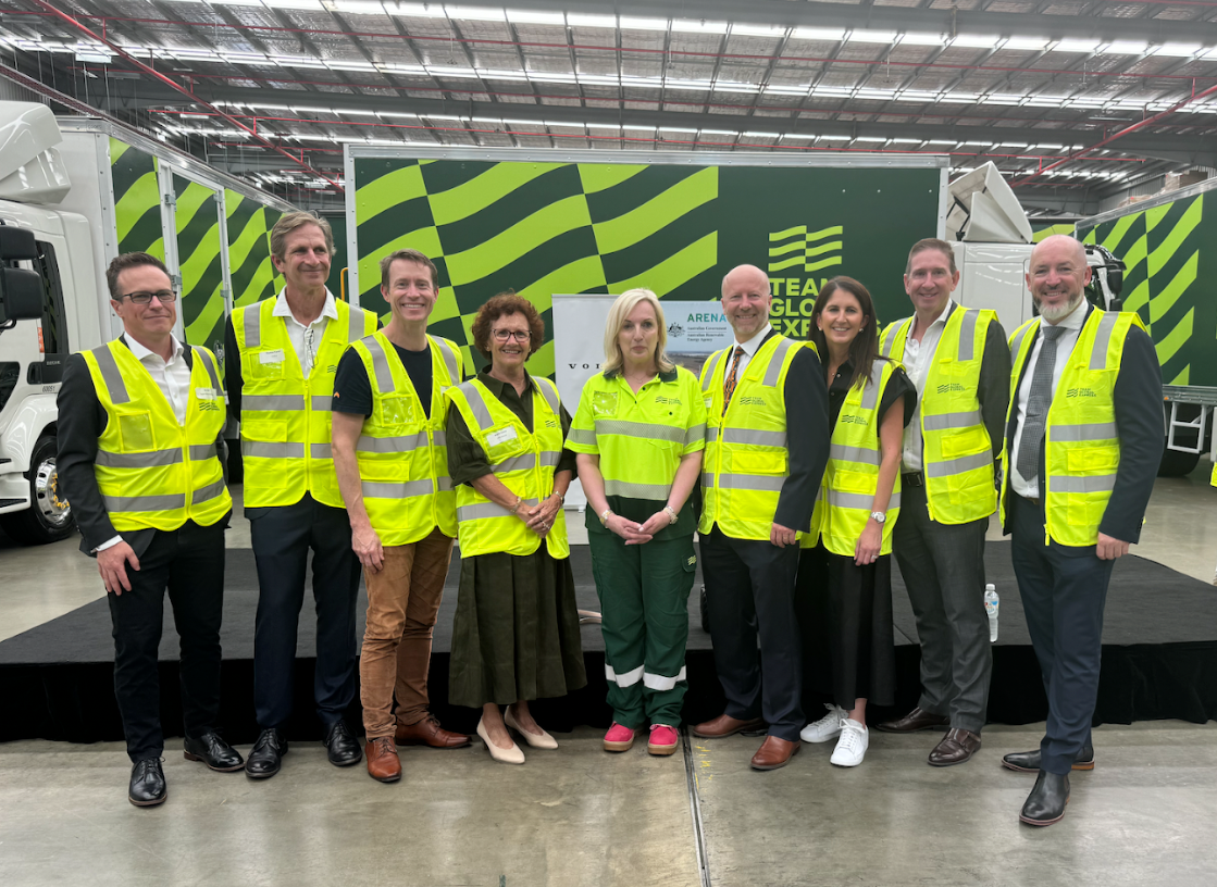 Rob Godwin with an operations team in a distribution centre